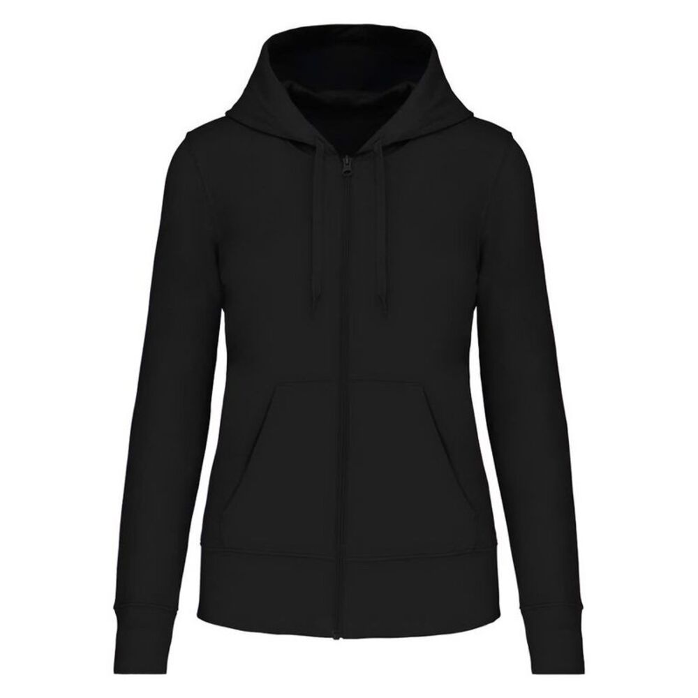 Kariban Womens/Ladies Eco Friendly Full Zip Hoodie / Black
